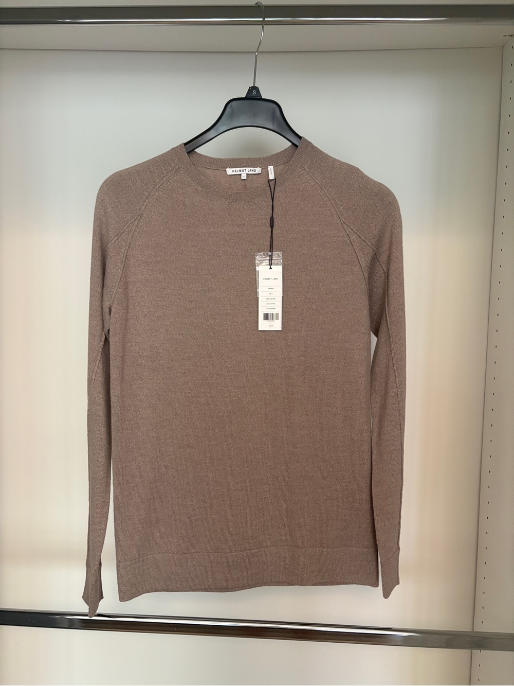 Helmut Lang 100% Fine Wool Crewneck Sweater